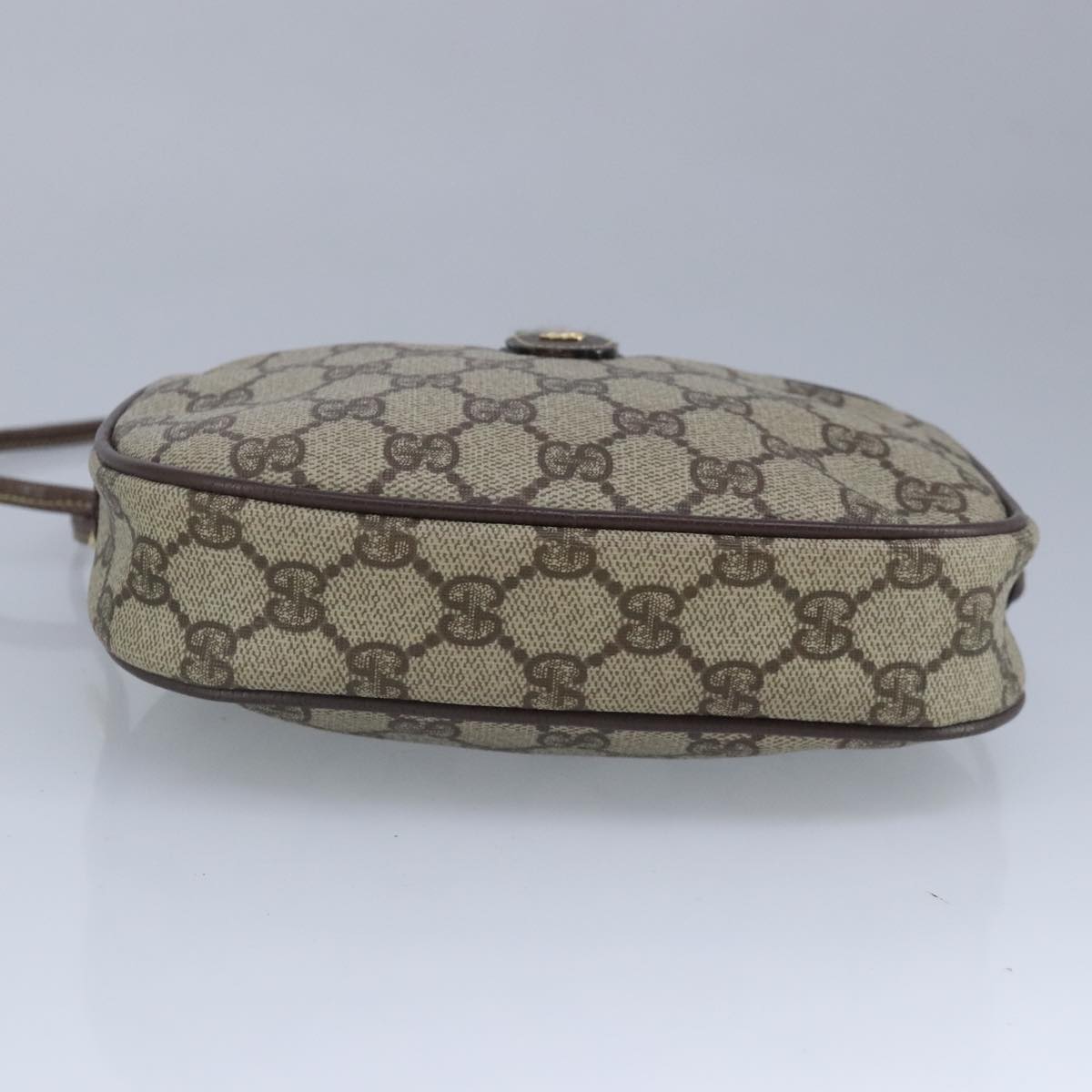 GUCCI GG Supreme Web Sherry Line Shoulder Bag PVC Beige Red 99139