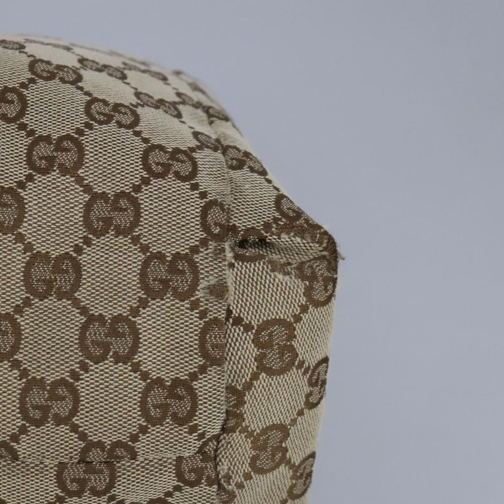 GUCCI GG Canvas Hand Bag Web Sherry Line Beige Gold 211935 99143