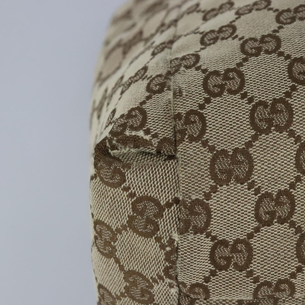GUCCI GG Canvas Hand Bag Web Sherry Line Beige Gold 211935 99143