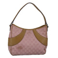 GUCCI GG Canvas Shoulder Bag Pink Beige 113012 99144