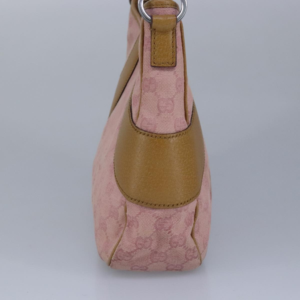 GUCCI GG Canvas Shoulder Bag Pink Beige 113012 99144