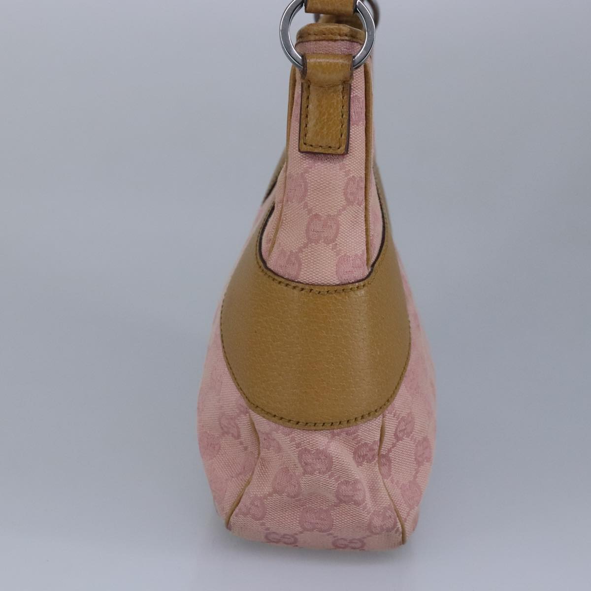 GUCCI GG Canvas Shoulder Bag Pink Beige 113012 99144