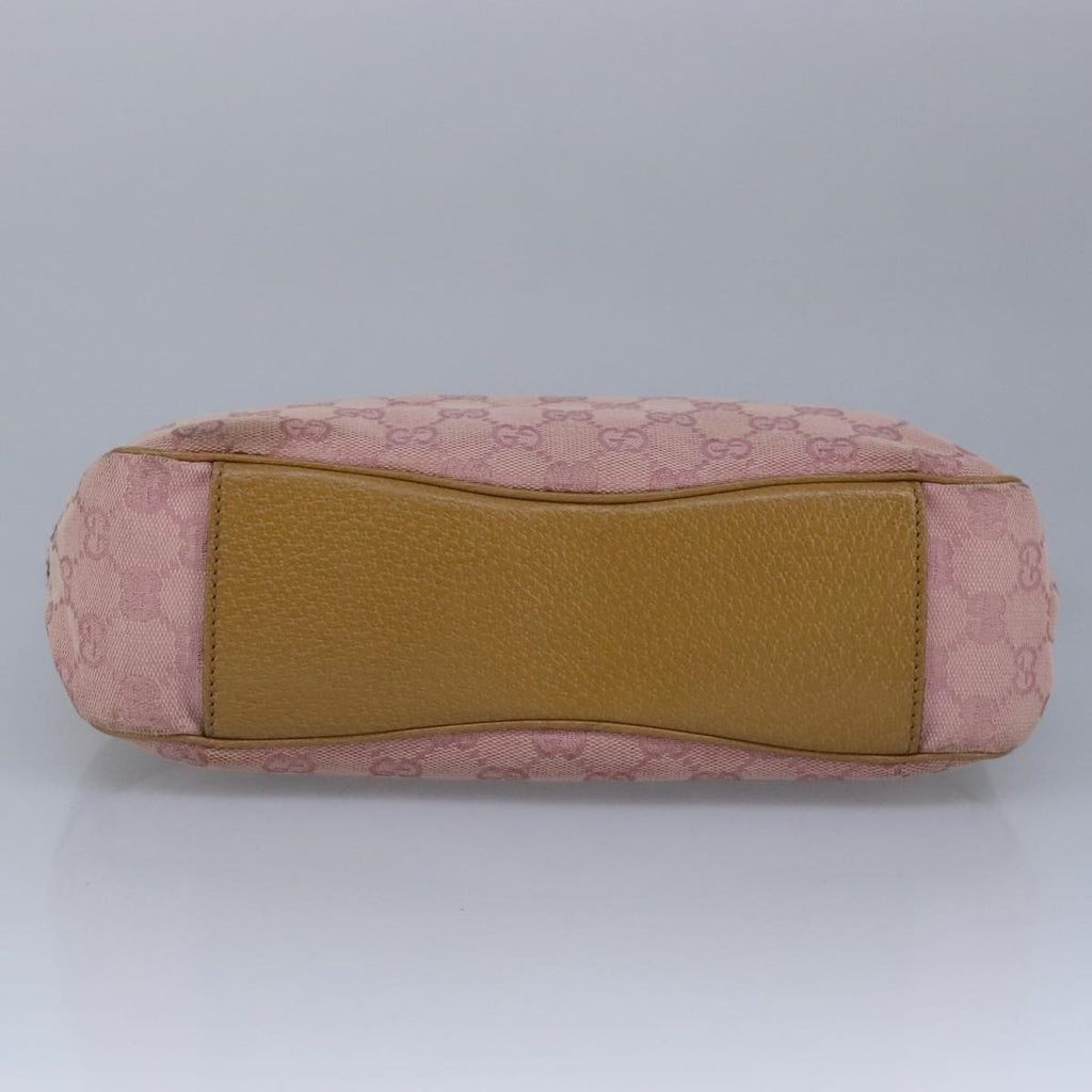 GUCCI GG Canvas Shoulder Bag Pink Beige 113012 99144