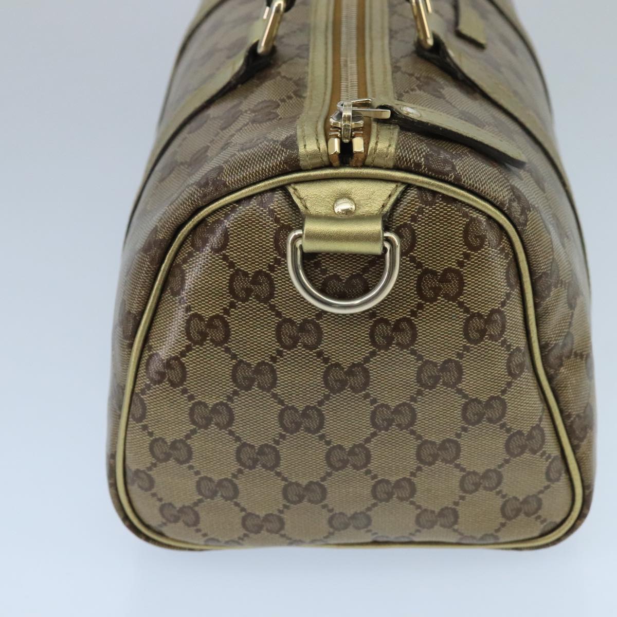GUCCI GG Crystal Hand Bag 2way Beige Gold 203696 99145