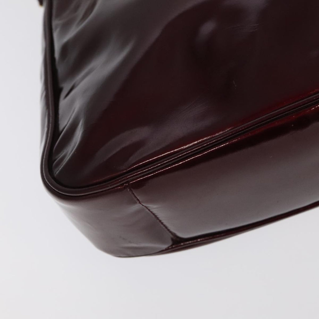 GUCCI Bamboo Hand Bag Patent leather 2way Red 99166