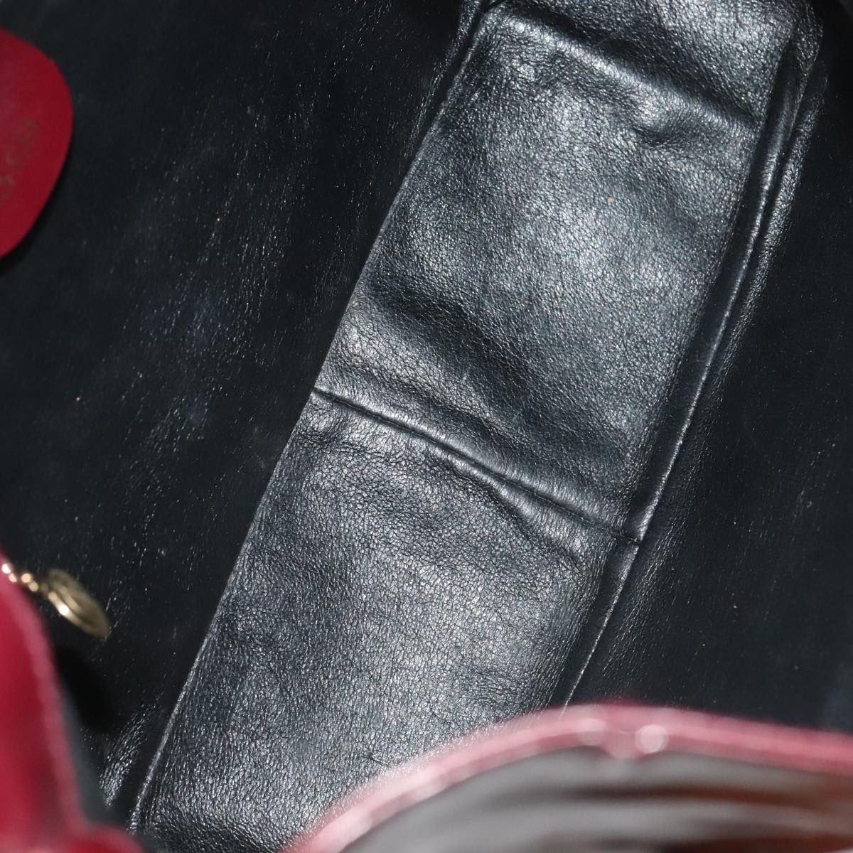 GUCCI Bamboo Hand Bag Patent leather 2way Red 99166