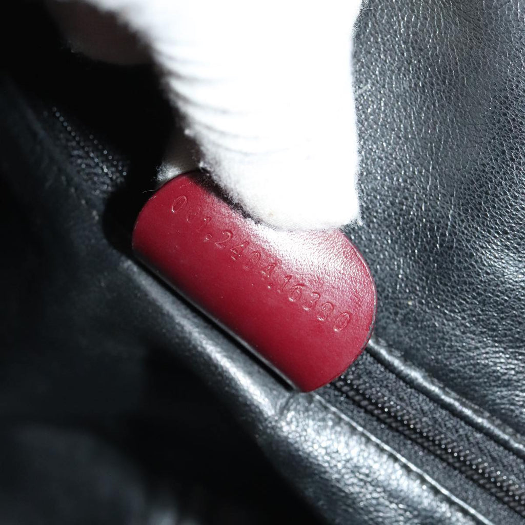 GUCCI Bamboo Hand Bag Patent leather 2way Red 99166