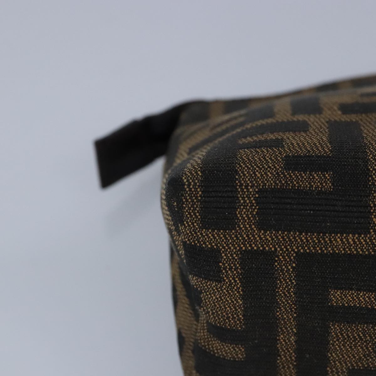 FENDI Zucca Canvas Pouch Brown Black 99170