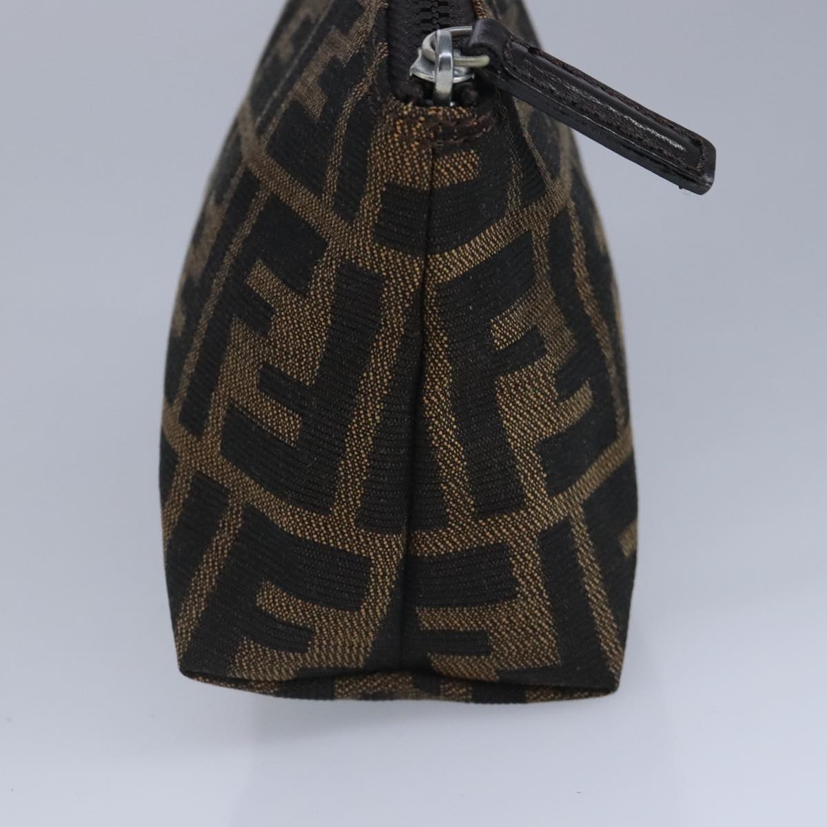 FENDI Zucca Canvas Pouch Brown Black 99170