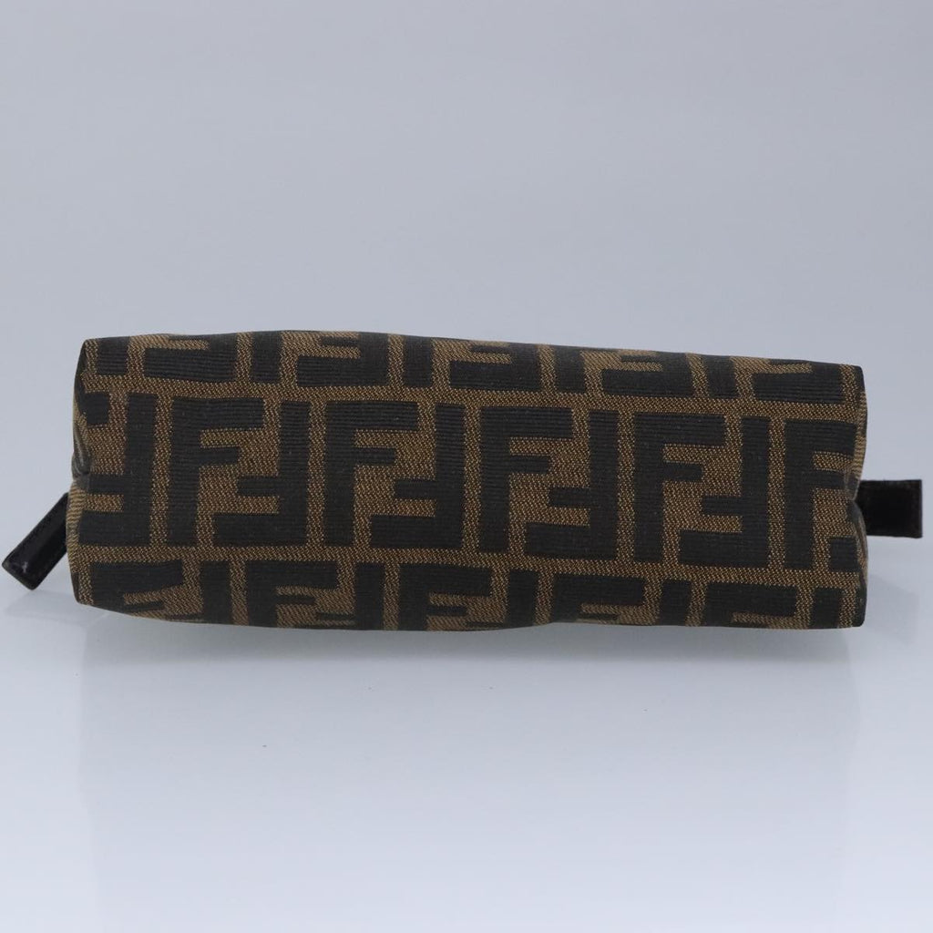 FENDI Zucca Canvas Pouch Brown Black 99170