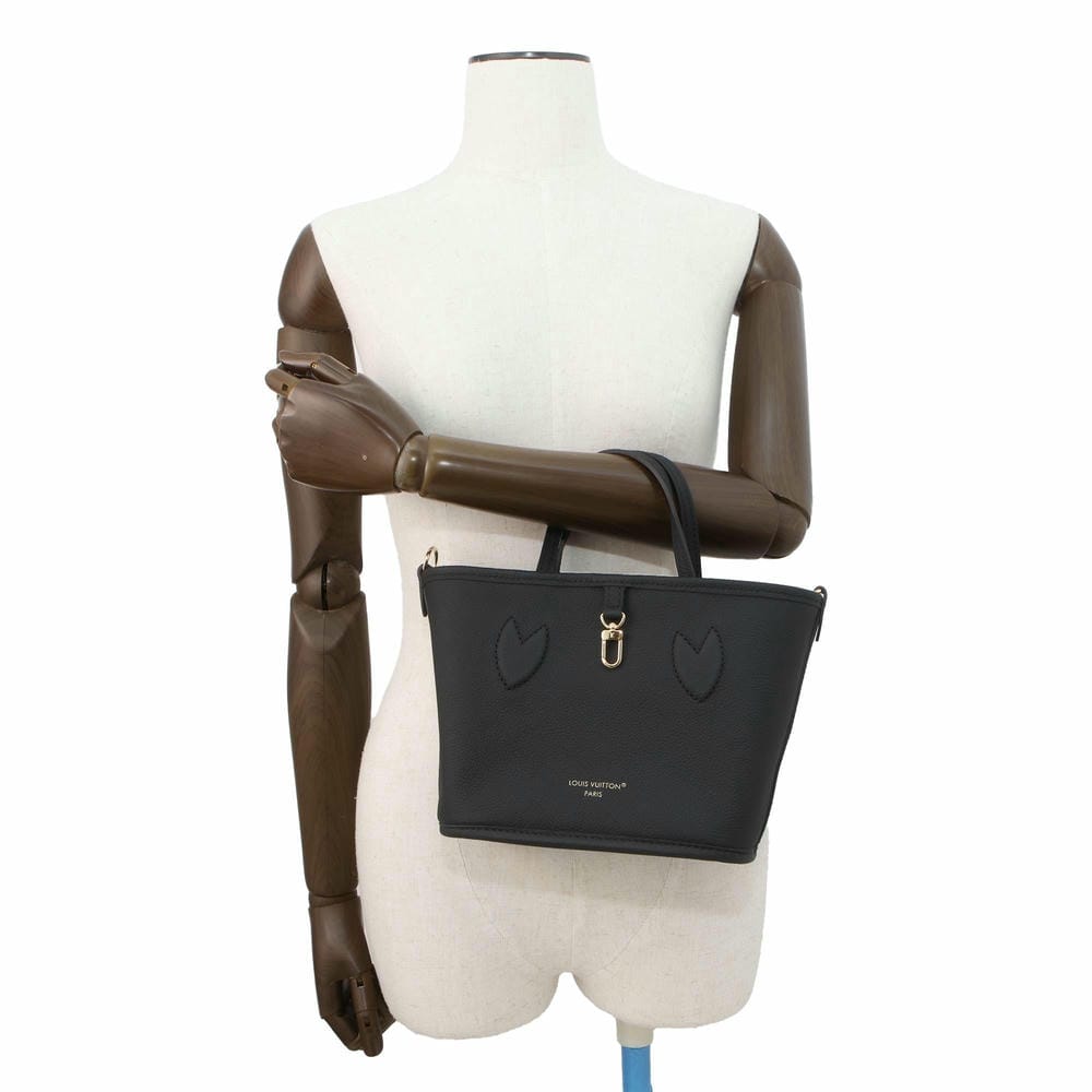 LOUIS VUITTON Neverfull・Inside Out Black M12099 Monogram Grain Leather Size BB