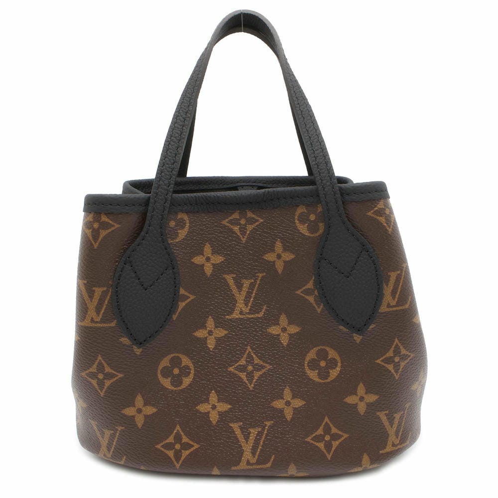 LOUIS VUITTON Neverfull・Inside Out Black M12099 Monogram Grain Leather Size BB
