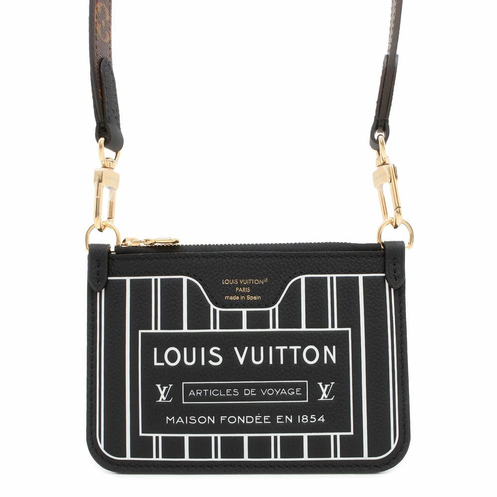 LOUIS VUITTON Neverfull・Inside Out Black M12099 Monogram Grain Leather Size BB