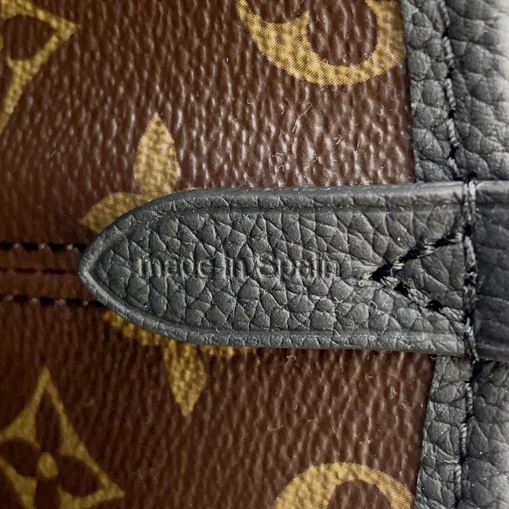 LOUIS VUITTON Neverfull・Inside Out Black M12099 Monogram Grain Leather Size BB