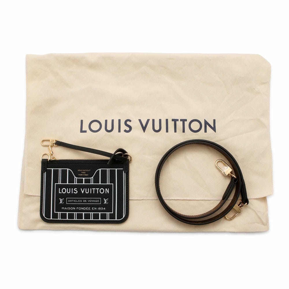 LOUIS VUITTON Neverfull・Inside Out Black M12099 Monogram Grain Leather Size BB