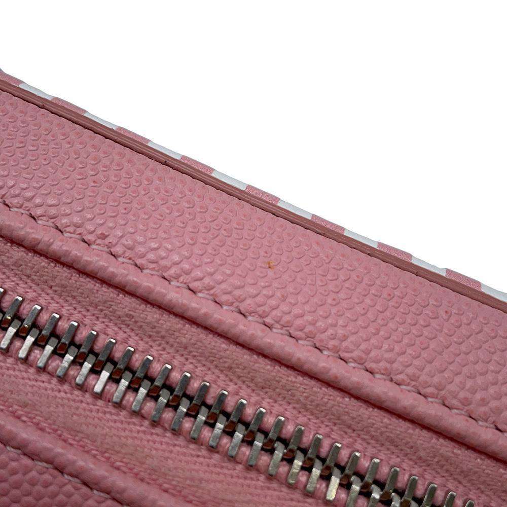 CHANEL CC Fidigree Chain Vanity Bag Pink/WhiteA93342 Caviar Leather Size Small