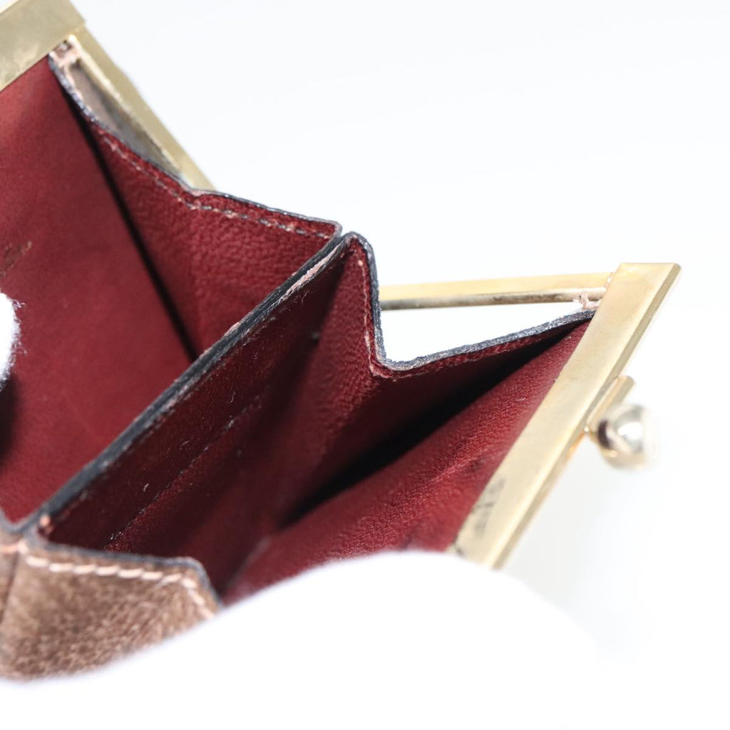 GUCCI GG Supreme Web Sherry Line Coin Purse PVC Beige Gold Red 99225