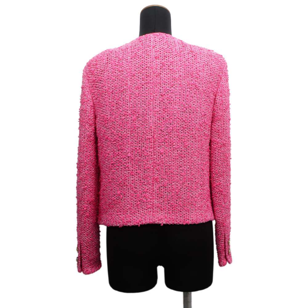 CHANEL Tweed Jacket Size 36 PinkP70041 Cotton81% Acryl13% Polyester3% Polyamide3%