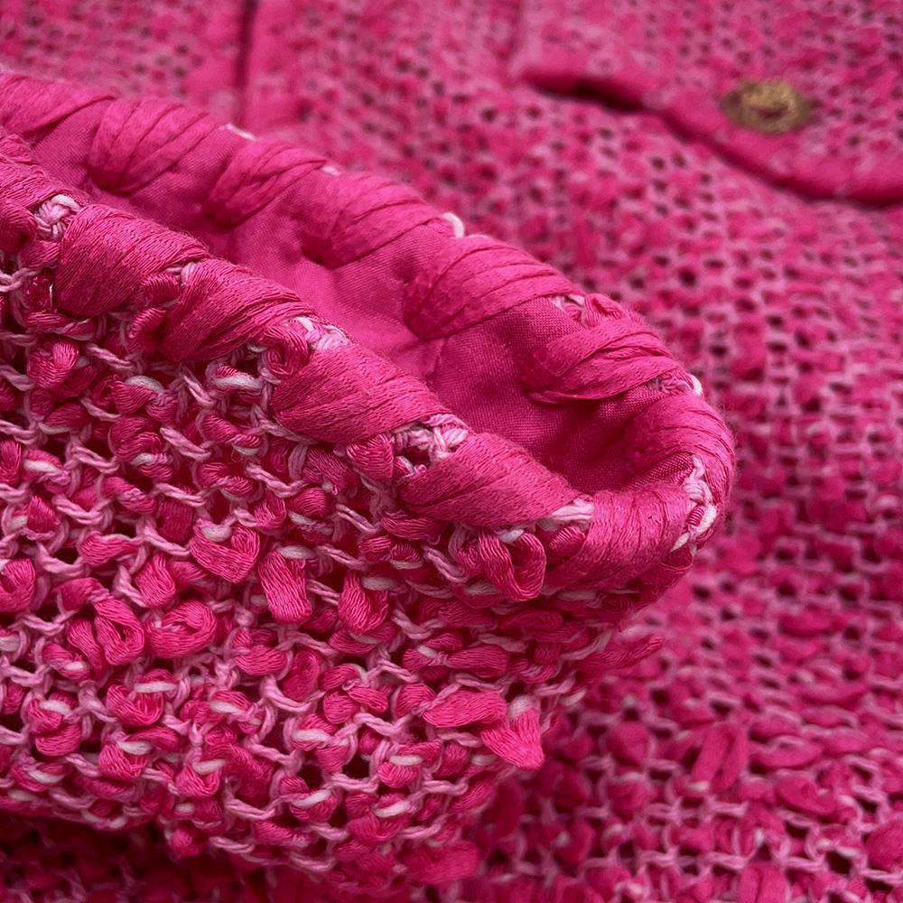 CHANEL Tweed Jacket Size 36 PinkP70041 Cotton81% Acryl13% Polyester3% Polyamide3%