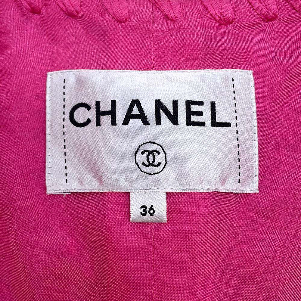 CHANEL Tweed Jacket Size 36 PinkP70041 Cotton81% Acryl13% Polyester3% Polyamide3%