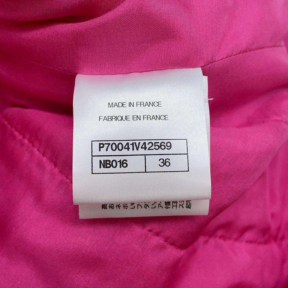 CHANEL Tweed Jacket Size 36 PinkP70041 Cotton81% Acryl13% Polyester3% Polyamide3%