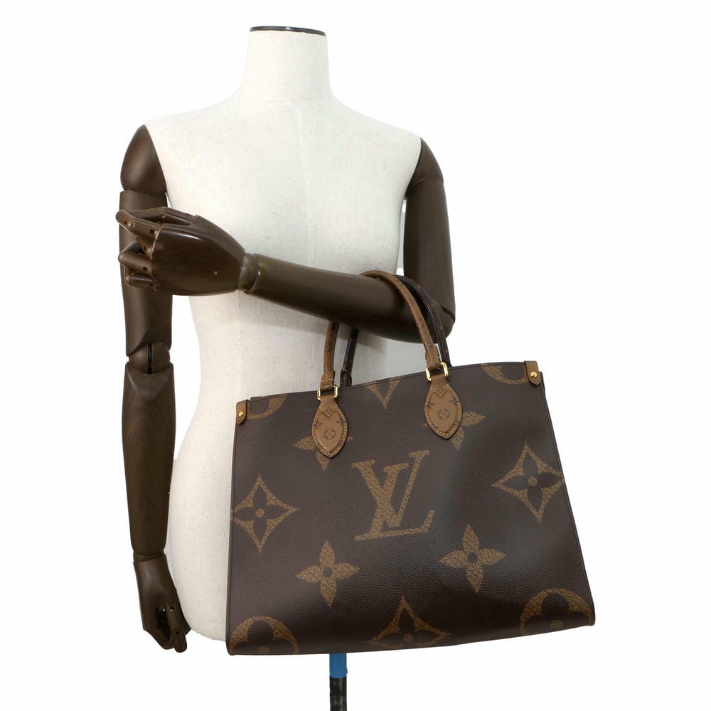 LOUIS VUITTON Onthego Red M45321 Monogram Monogram Reverse Canvas Monogram Giant Size MM