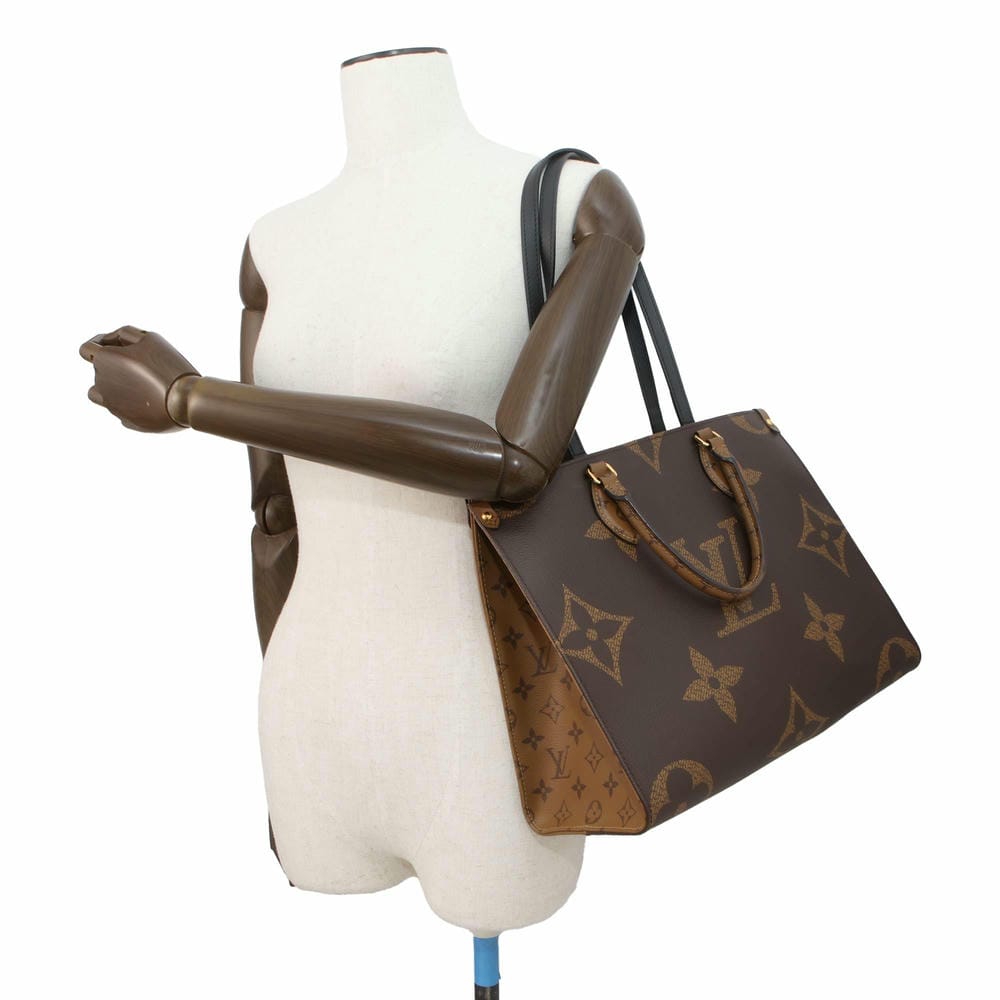 LOUIS VUITTON Onthego Red M45321 Monogram Monogram Reverse Canvas Monogram Giant Size MM