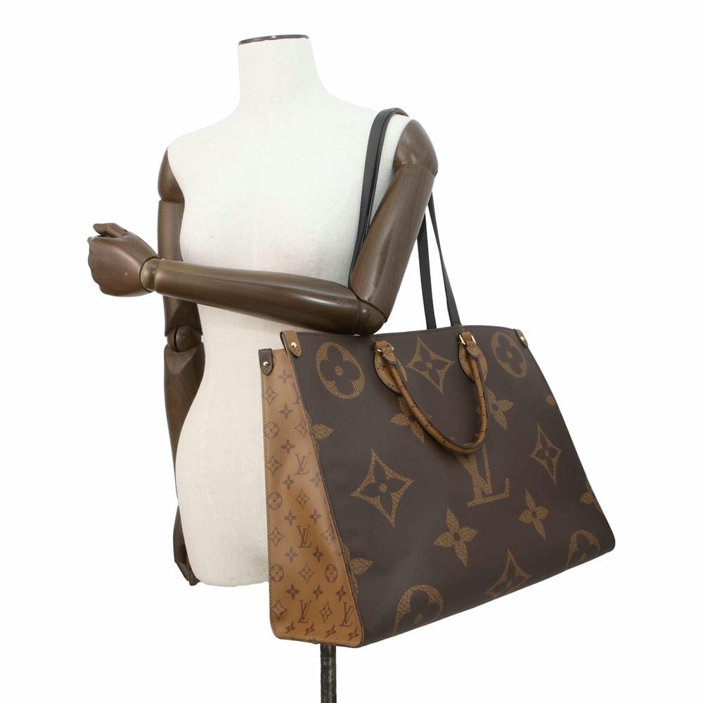 LOUIS VUITTON Onthego Red M44576 Monogram Monogram Reverse Canvas Monogram Giant Size GM