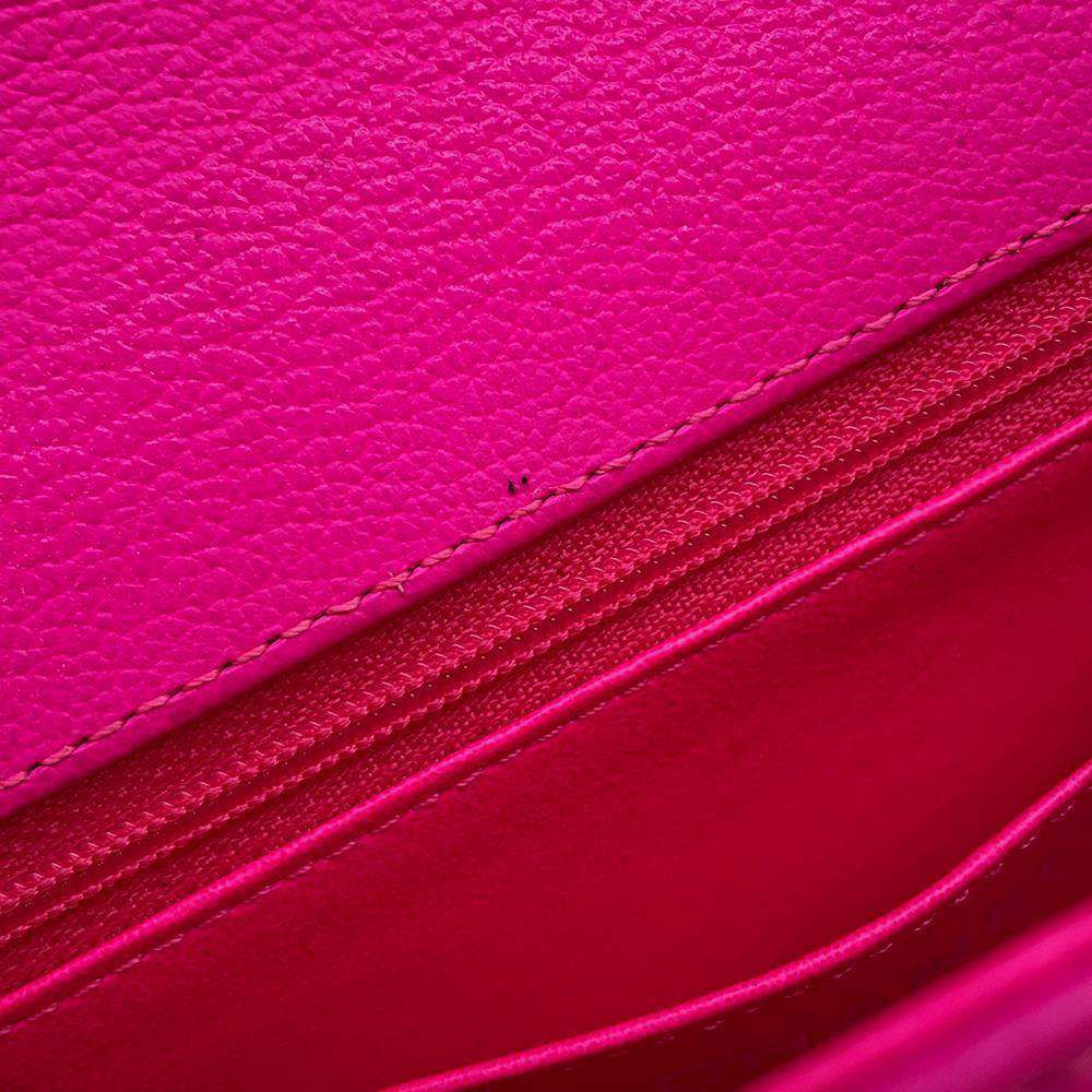 CHANEL 2.55 ChainShoulder Bag shocking pinkAS0874 Leather Size Mini