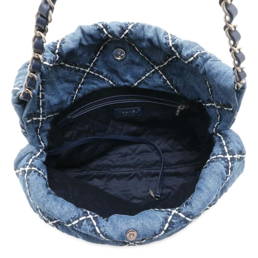 CHANEL Matelasse CHANEL22 BlueAS3260 Denim Size Small