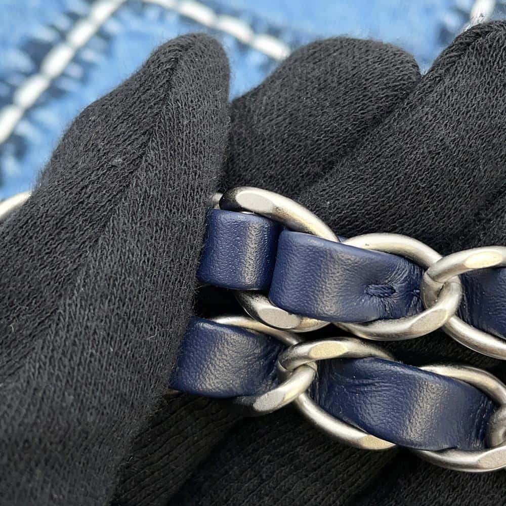 CHANEL Matelasse CHANEL22 BlueAS3260 Denim Size Small