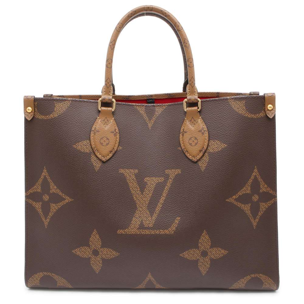 LOUIS VUITTON Onthego Red M45321 Monogram Monogram Reverse Canvas Monogram Giant Size MM