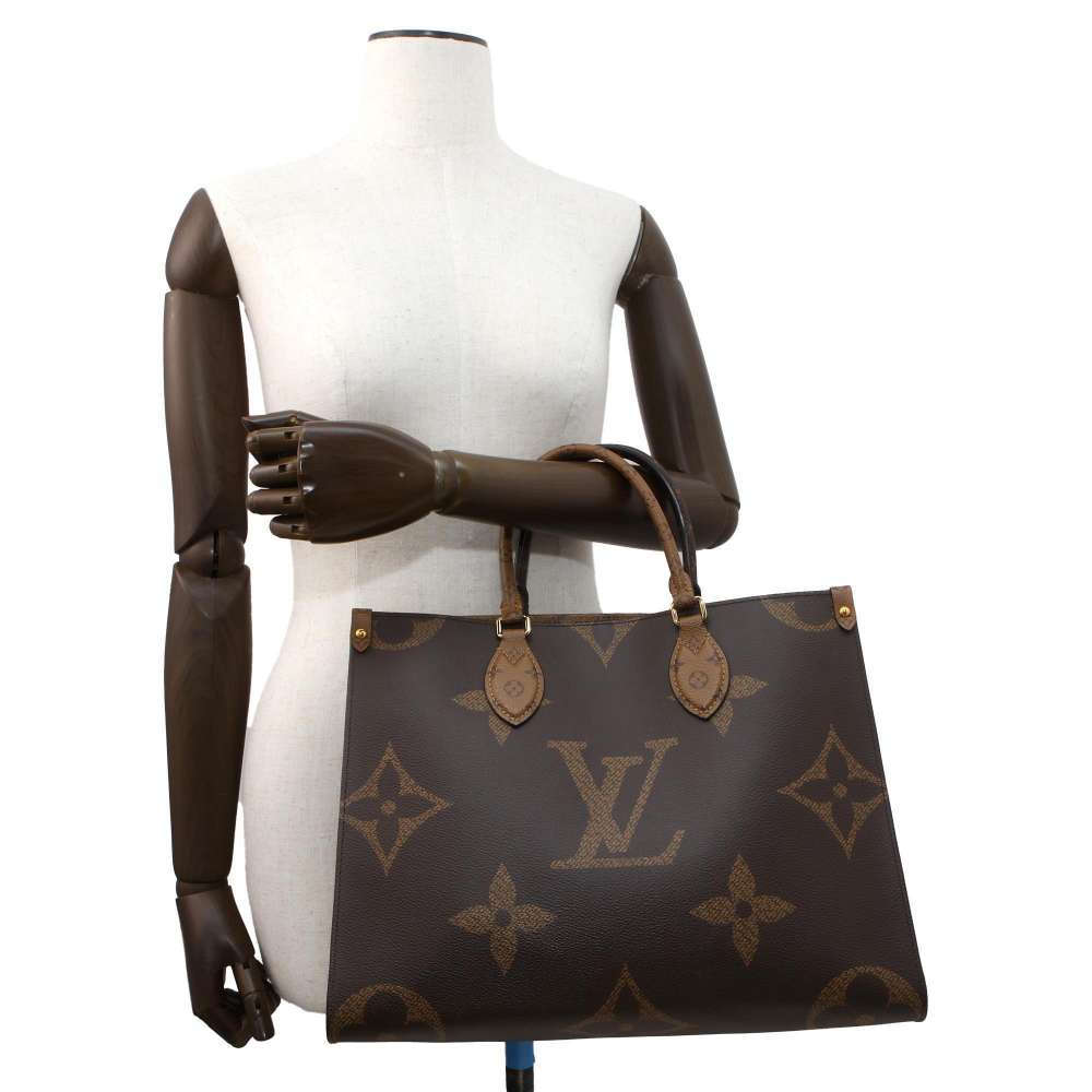 LOUIS VUITTON Onthego Red M45321 Monogram Monogram Reverse Canvas Monogram Giant Size MM