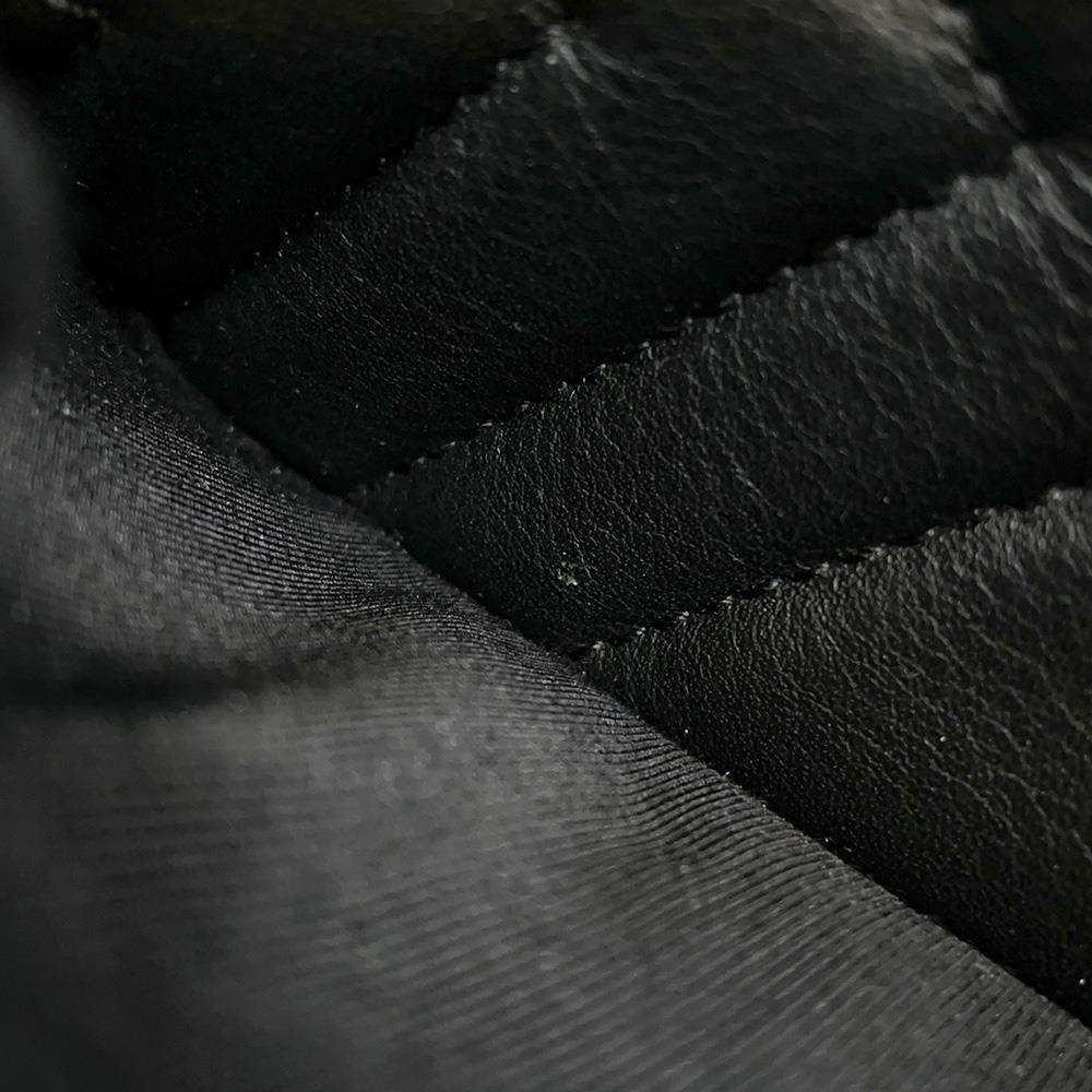 CHANEL Chevron ChainShoulder Bag BlackA57617 Leather