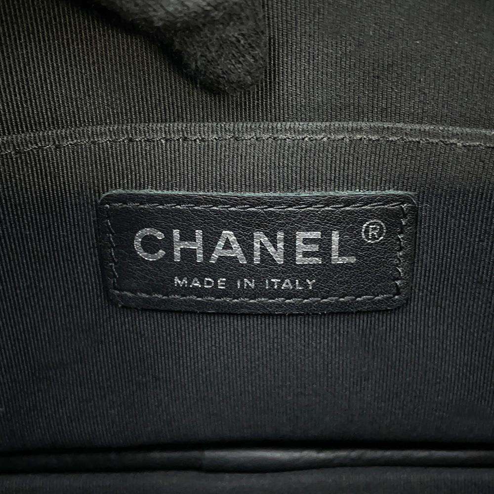 CHANEL Chevron ChainShoulder Bag BlackA57617 Leather