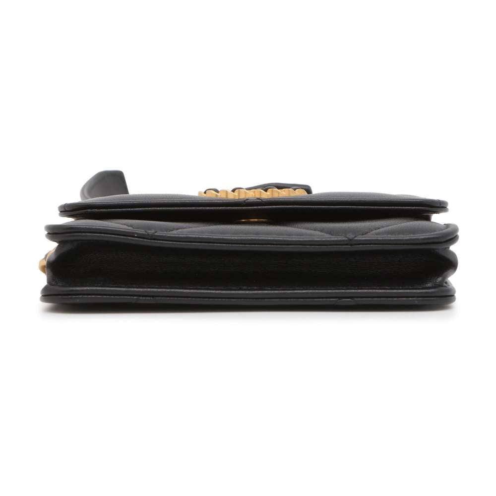 CHANEL 19 Chain Coin purse Black Lambskin