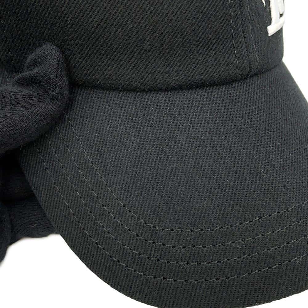 LOUIS VUITTON Cap LV Smash Size L Black M7608L Cotton100%
