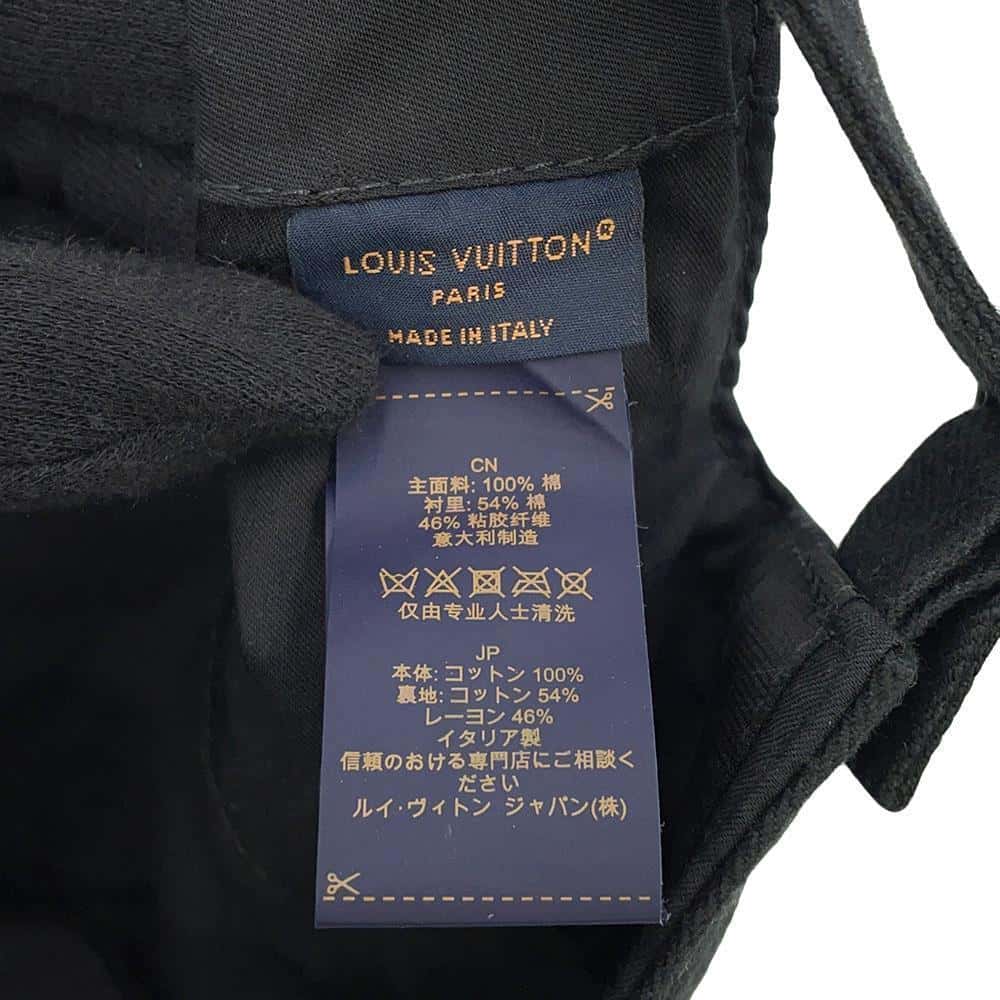LOUIS VUITTON Cap LV Smash Size L Black M7608L Cotton100%