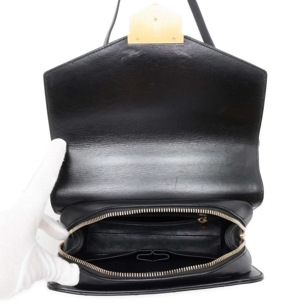 CHANEL V Stitch ChainShoulder BlackA57491 Leather