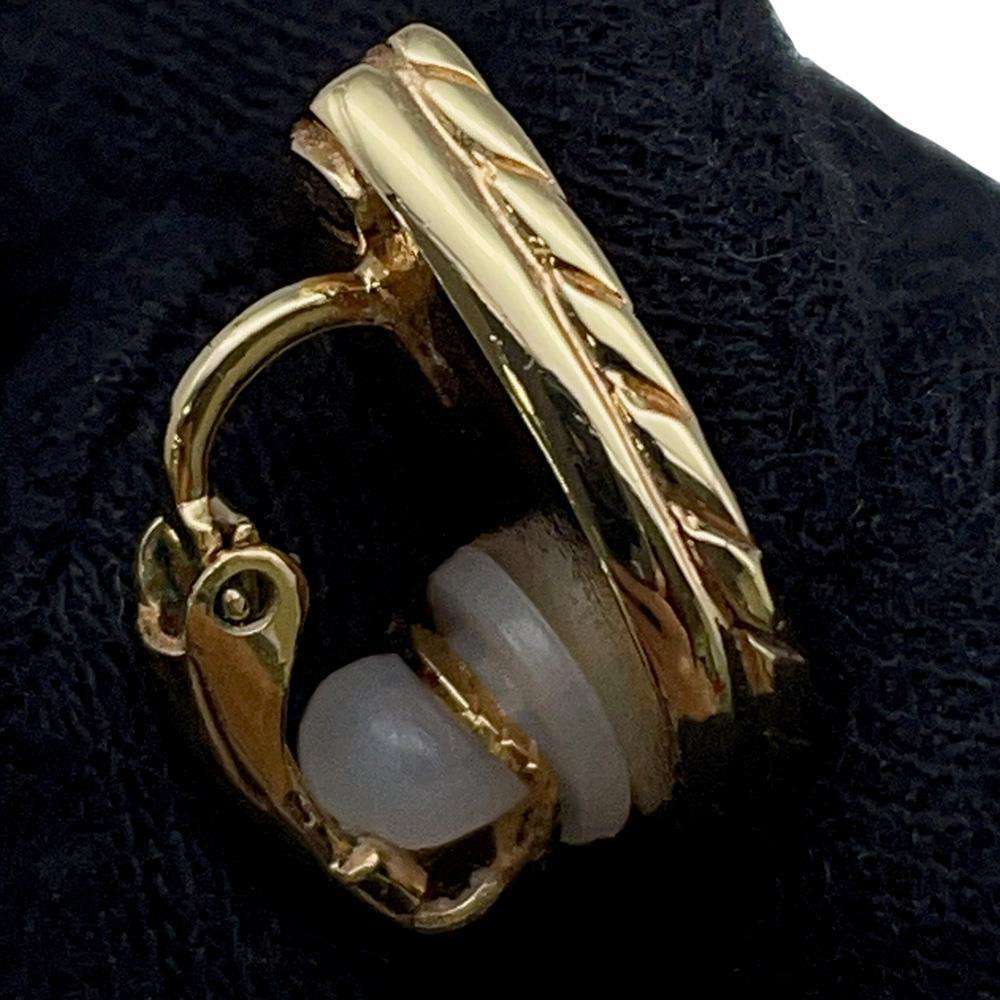 CHANEL Heart Earring Gold/BlueABD153 Metal
