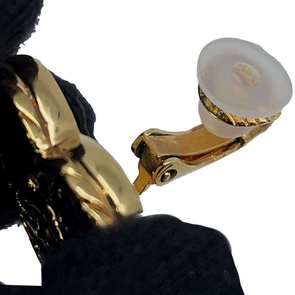 CHANEL Heart Earring Gold/BlueABD153 Metal