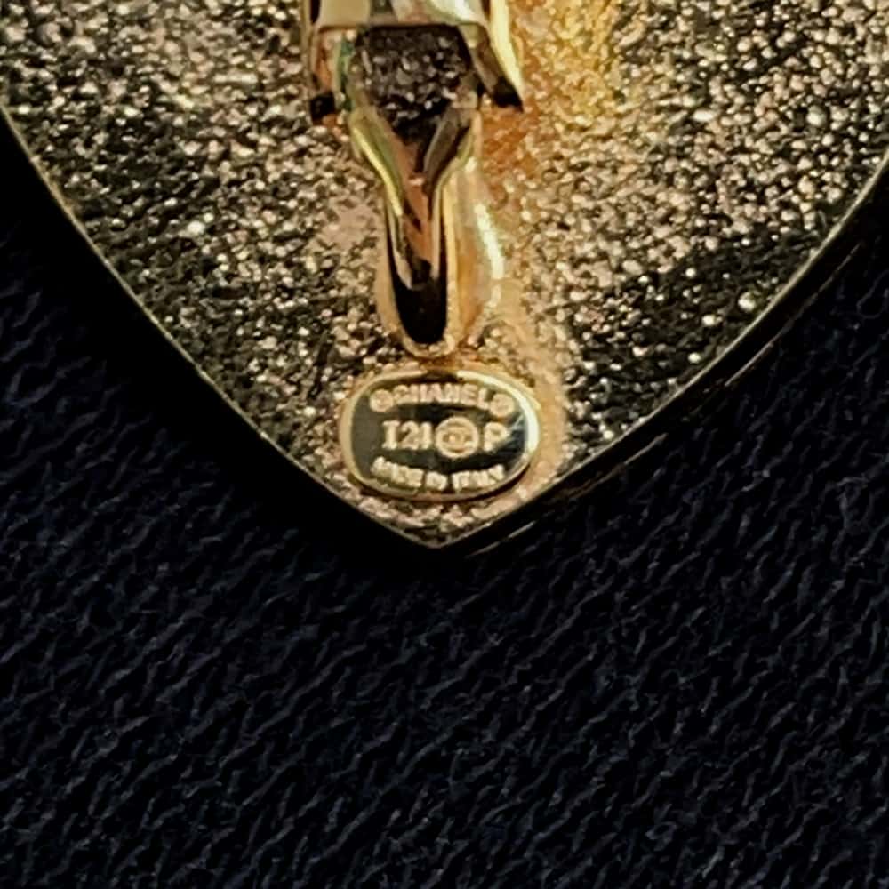 CHANEL Heart Earring Gold/BlueABD153 Metal
