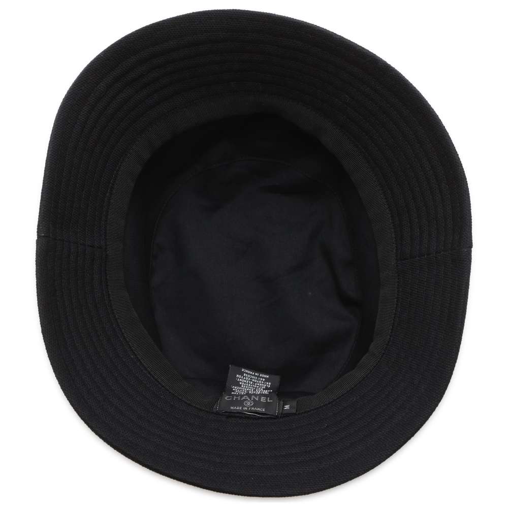 CHANEL logo bucket hat Size M Black/MulticolorAA9703 Cotton100%