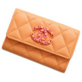 CHANEL Flap Card Case OrangeAP3717 Caviar Leather
