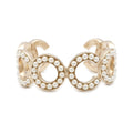 CHANEL Coco Motif Bracelet Size S Champagne Gold Metal Faux Pearl