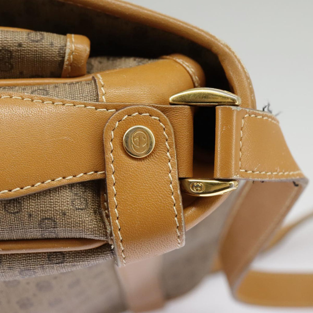 GUCCI Micro GG Supreme Shoulder Bag PVC Beige Gold 99301