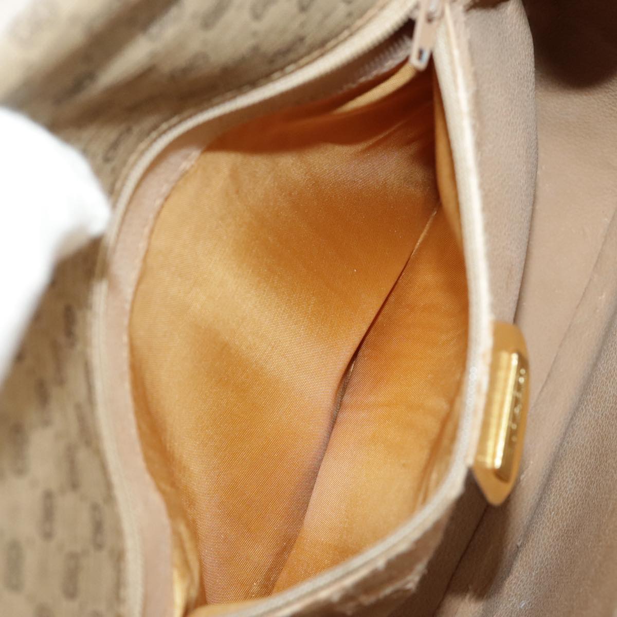 GUCCI Micro GG Supreme Shoulder Bag PVC Beige Gold 99301