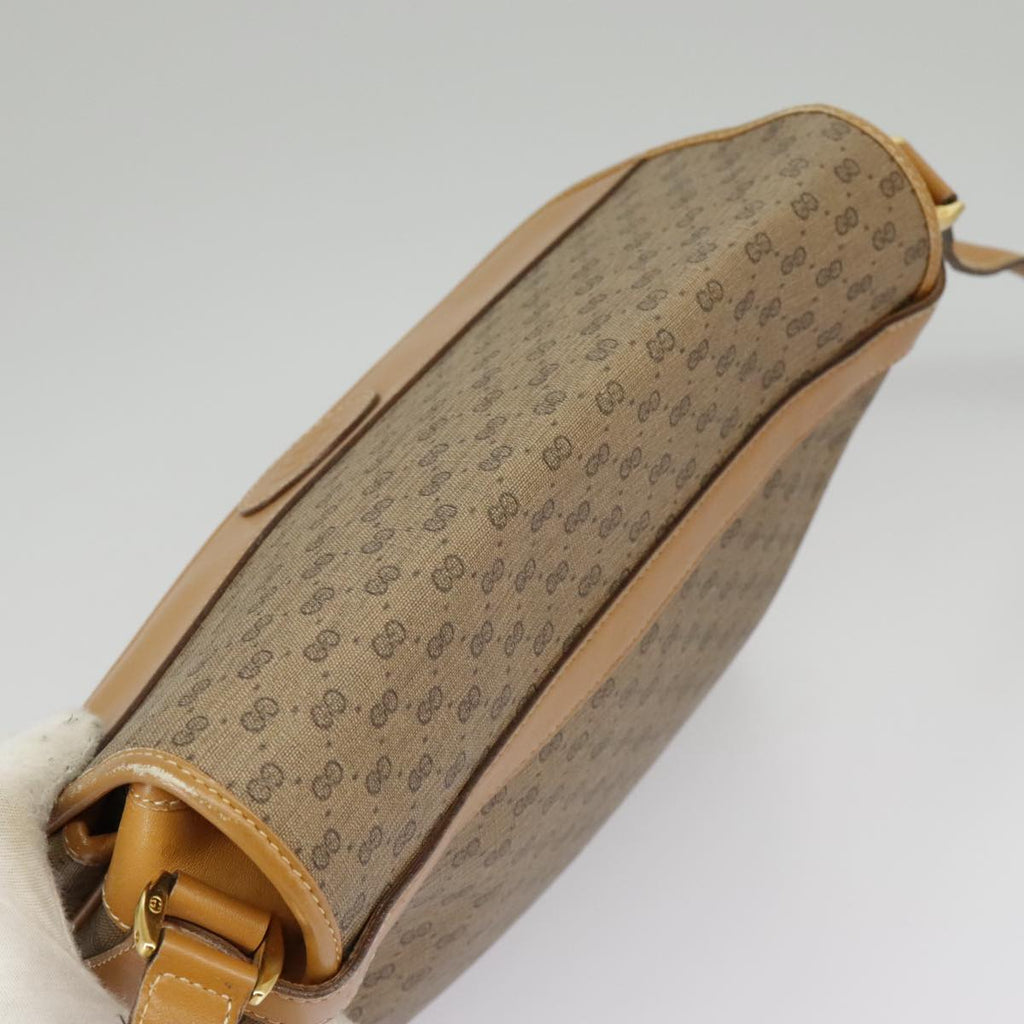 GUCCI Micro GG Supreme Shoulder Bag PVC Beige Gold 99301