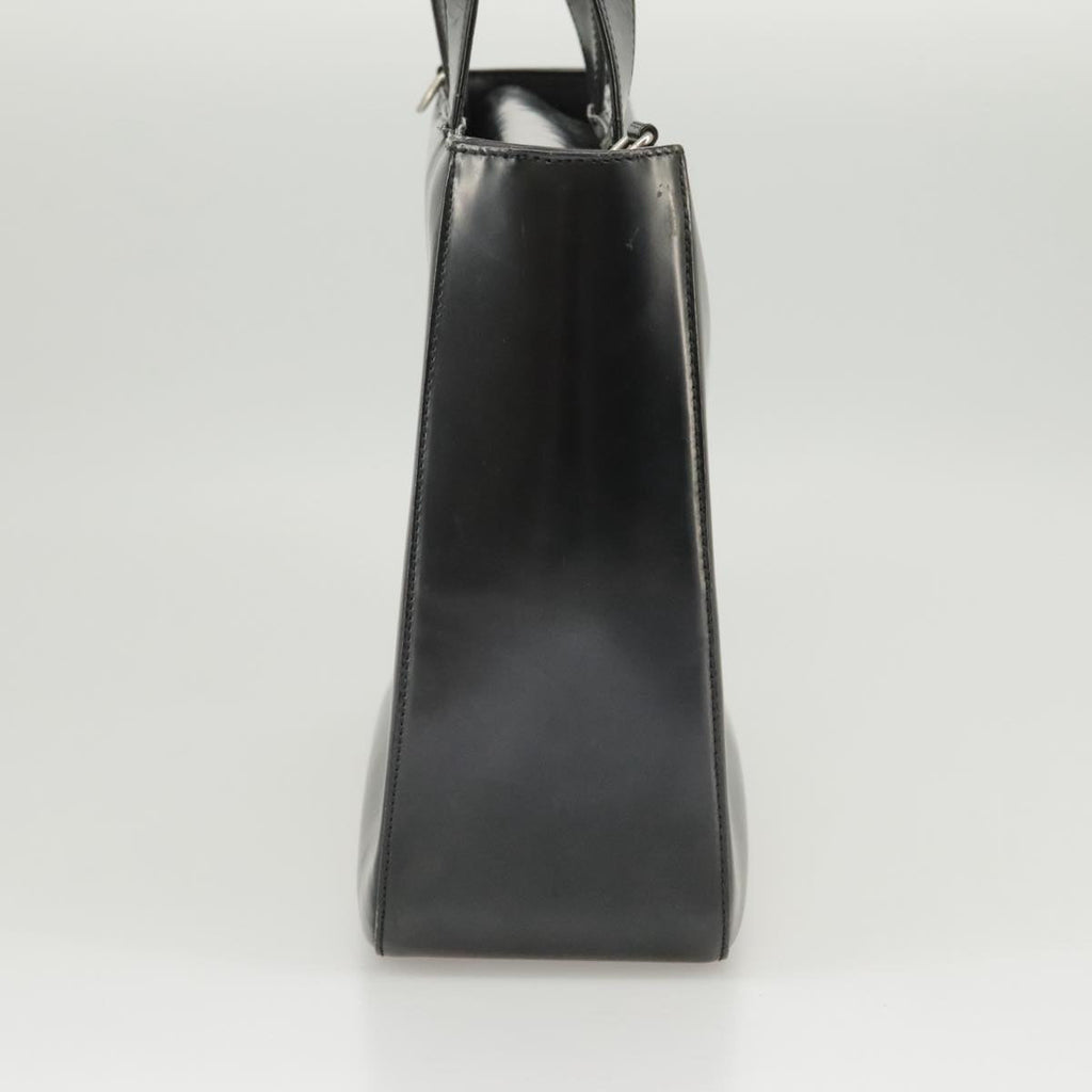 GUCCI Hand Bag Enamel 2way Black Silver 000 2058 0504 5 99303