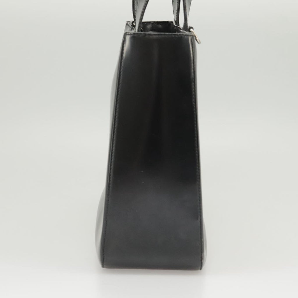 GUCCI Hand Bag Enamel 2way Black Silver 000 2058 0504 5 99303